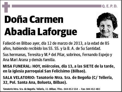 ABADIA LAFORGUE,CARMEN