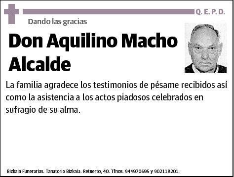 MACHO ALCALDE,AQUILINO