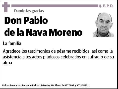 DE LA NAVA MORENO,PABLO