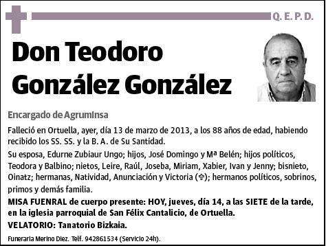 GONZALEZ GONZALEZ,TEODORO