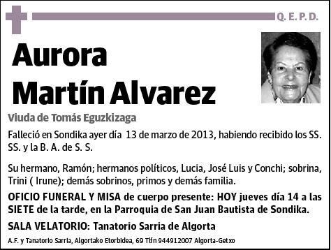 MARTIN ALVAREZ,AURORA
