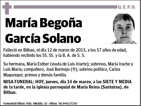 GARCIA SOLANO,BEGOÑA