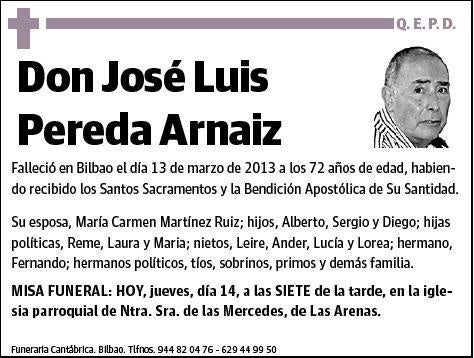 PEREDA ARNAIZ,JOSE LUIS