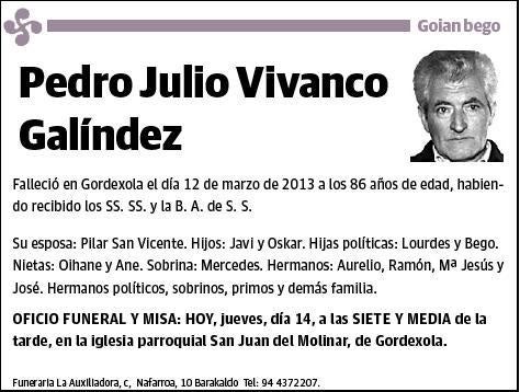 VIVANCO GALINDEZ,PEDRO JULIO