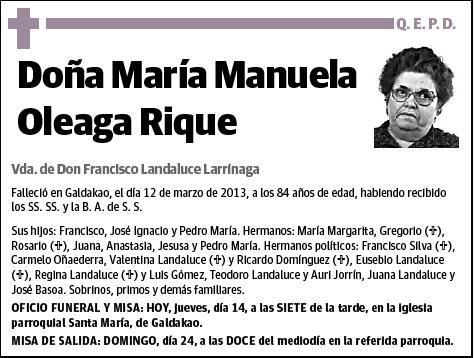 OLEAGA RIQUE,MARIA MANUELA