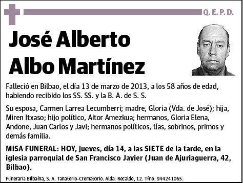 ALBO MARTINEZ,JOSE ALBERTO