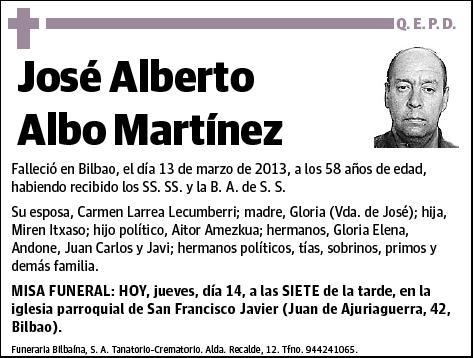 ALBO MARTINEZ,JOSE ALBERTO