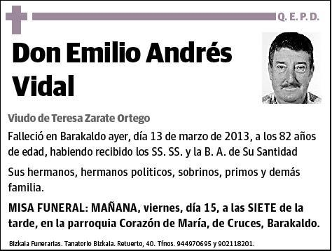 ANDRES VIDAL,EMILIO