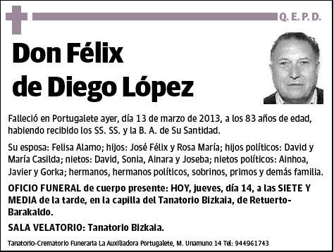 DE DIEGO LOPEZ,FELIX