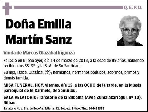 MARTIN SANZ,EMILIA