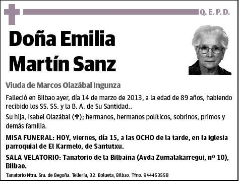 MARTIN SANZ,EMILIA