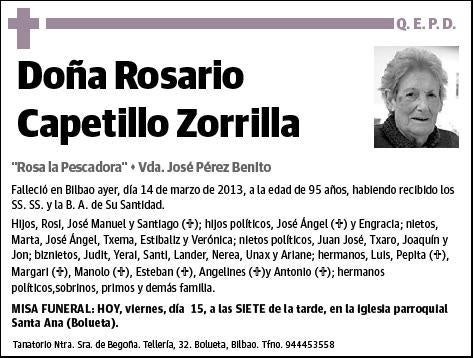 CAPETILLO ZORRILLA,ROSARIO