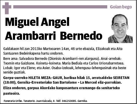 ARAMBARRI BERNEDO,MIGUEL ANGEL