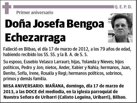 BENGOA ECHEZARRAGA,JOSEFA