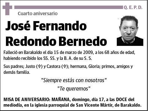 REDONDO BERNEDO,JOSÉ FERNANDO