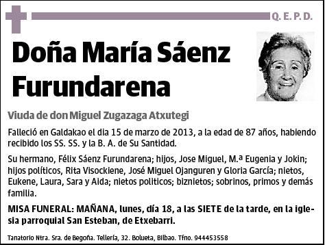 SAENZ FURUNDARENA,MARIA