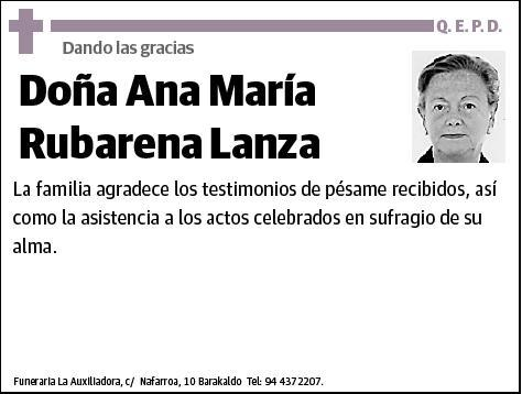 RUBARENA LANZA,ANA MARIA