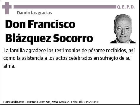 BLAZQUEZ SOCORRO,FRANCISCO