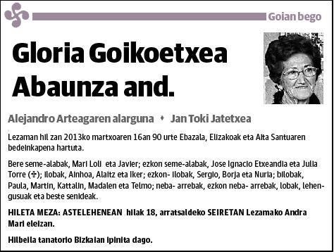 GOIKOETXEA ABAUNZA,GLORIA