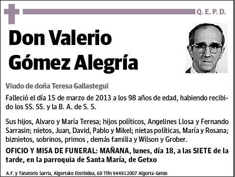 GOMEZ ALEGRIA,VALERIO