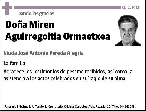 AGUIRREGOITIA ORMAETXEA,MIREN