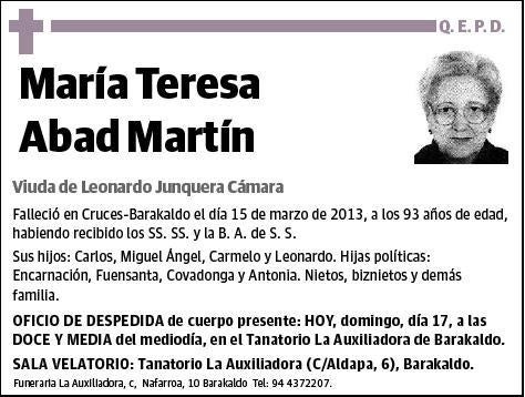 ABAD MARTIN,MARIA TERESA