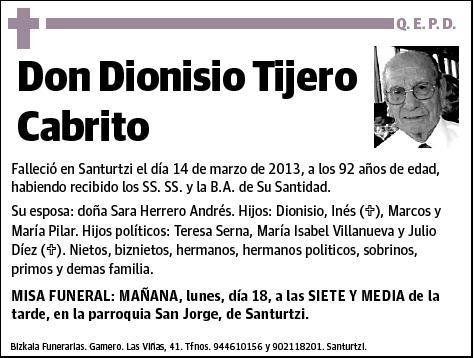 TIJERO CABRITO,DIONISIO