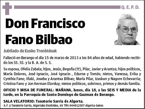 FANO BILBAO,FRANCISCO