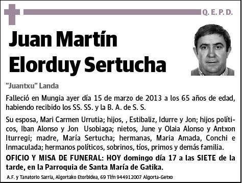 ELORDUY SERTUCHA,JUAN MARTIN