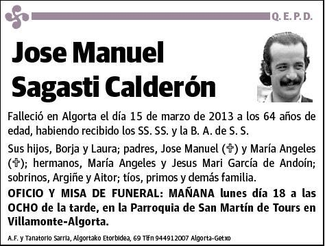 SAGASTI CALDERON,JOSE MANUEL