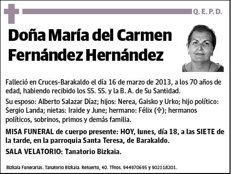 FERNANDEZ HERNANDEZ,MARIA DEL CARMEN