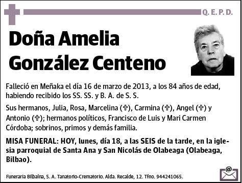 GONZALEZ CENTENO,AMELIA