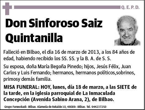 SAIZ QUINTANILLA,SINFOROSO