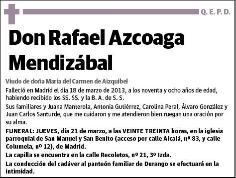 AZCOAGA MENDIZABAL,RAFAEL