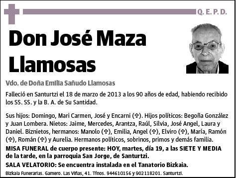 MAZA LLAMOSAS,JOSE