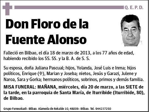 DE LA FUENTE ALONSO,FLORO