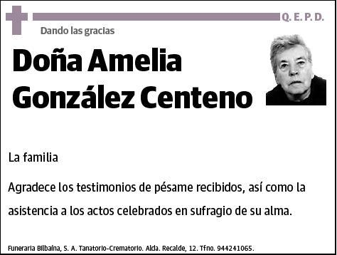 GONZALEZ CENTENO,AMELIA