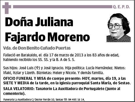 FAJARDO MORENO,JULIANA