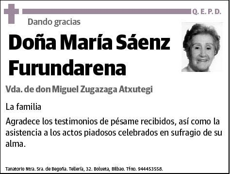 SAENZ FURUNDARENA,MARIA