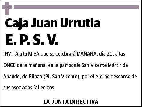 JUAN URRUTIA,CAJA