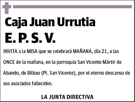 JUAN URRUTIA,CAJA