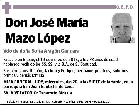 MAZO LOPEZ,JOSE MARIA