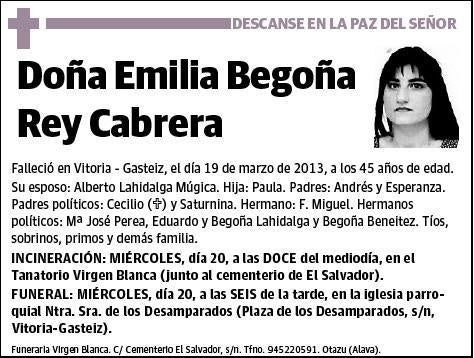 REY CABRERA,EMILIA BEGOÑA