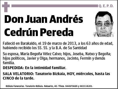 CEDRUN PEREDA,JUAN ANDRES