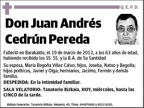 CEDRUN PEREDA,JUAN ANDRES