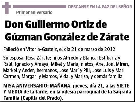 ORTIZ DE GUZMAN GONZALEZ DE ZARATE,GUILLERMO