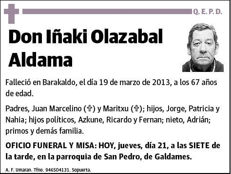 OLAZABAL ALDAMA,IÑAKI