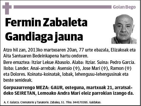 ZABALETA GANDIAGA,FERMIN