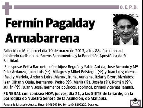 PAGALDAY ARRUABARRENA,FERMIN