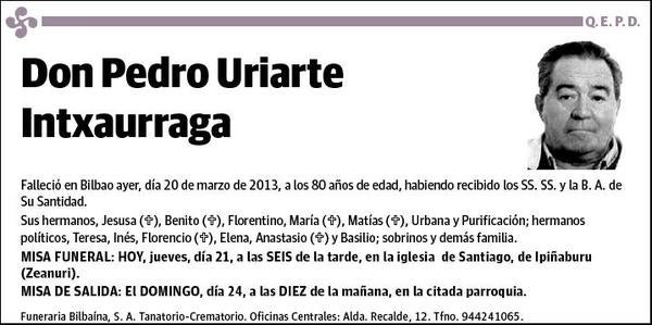 URIARTE INTXAURRAGA,PEDRO